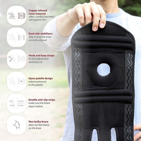 KARM Plus Size Knee Brace for Women & Men Plus Size 2x, 3x - Adjustable knee NEW - Picture 5 of 13